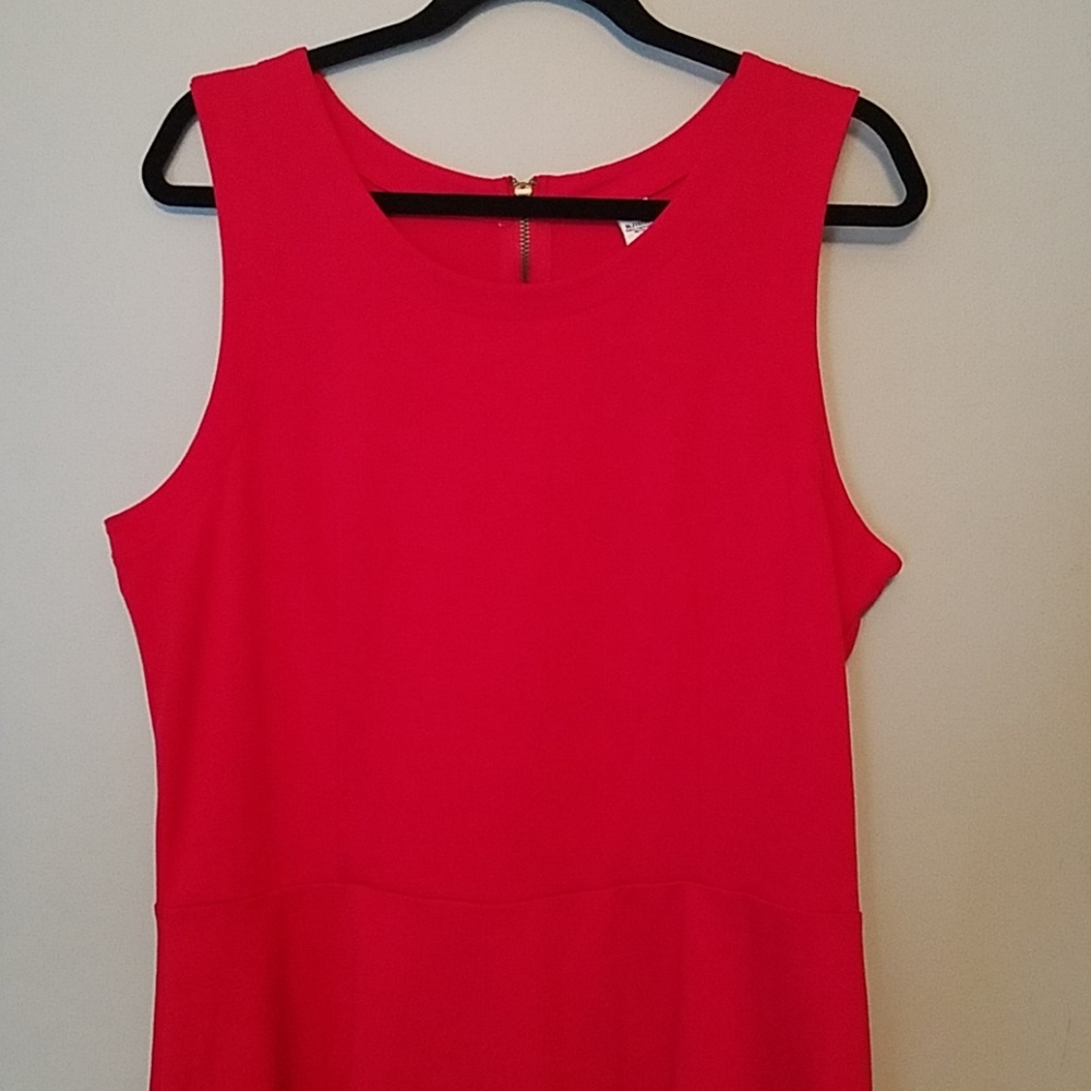 Red sleeveless dress